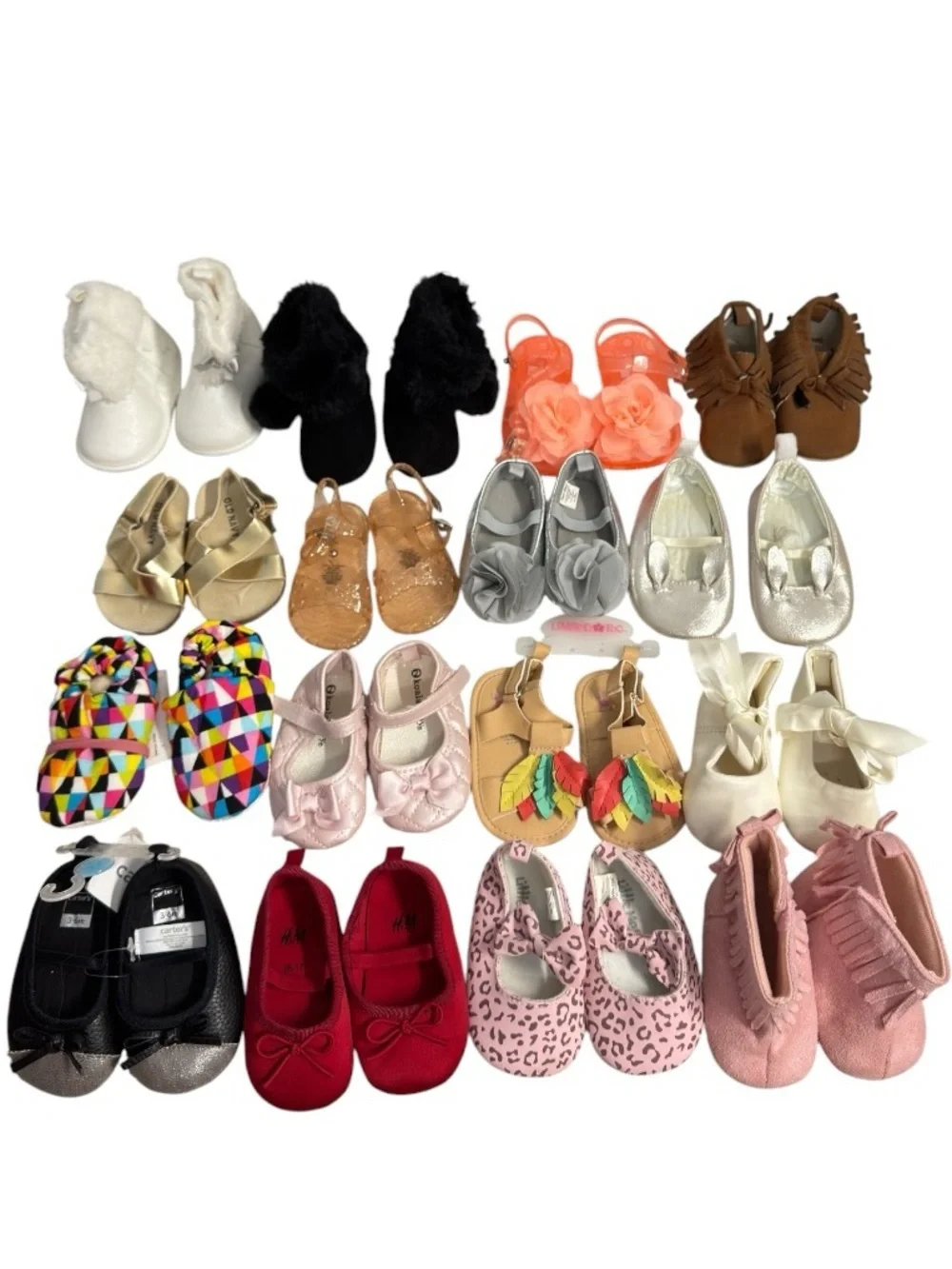 Baby Girl Shoe Bundle 3-6M Carter’s Old Navy More Dress Casual Lot 16 Pairs